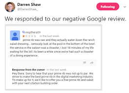 Negative Google Review